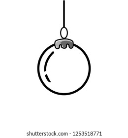Christmas ball icon vector illustration