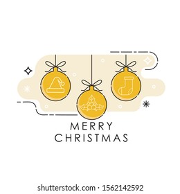 Christmas ball icon vector illustration isolated on white background. Christmas ball icon in trendy design style. Christmas ball vector icon modern and simple flat symbol for website, logo, app.