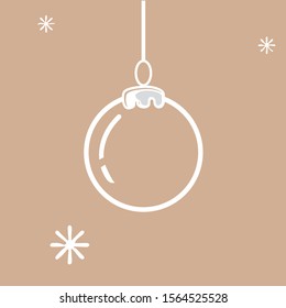 Christmas ball icon vector illustration
