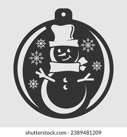 Christmas ball icon. Vector illustration	