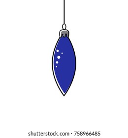 Christmas ball icon. Vector illustration