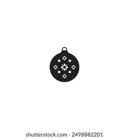 christmas ball icon vector ilustration logo design