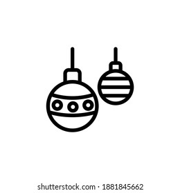 Icono de la bola de Navidad en vector. Logotipo
