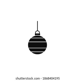 Christmas ball icon vector on a white background