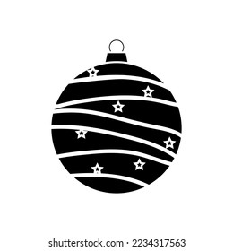 Christmas ball icon vector. christmas toy illustration sign. new Year symbol.