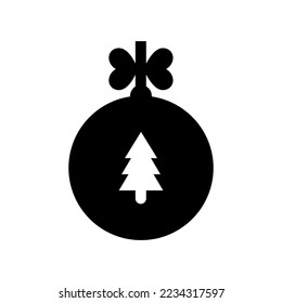 Christmas ball icon vector. christmas toy illustration sign. new Year symbol.