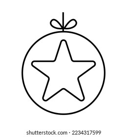 Christmas ball icon vector. christmas toy illustration sign. new Year symbol.
