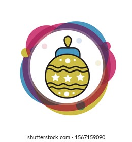 Christmas ball icon with white background