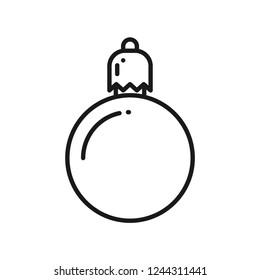 Christmas ball icon.Bauble vector icon. filled flat sign for mobile concept and web design. Christmas ball simple solid icon. Symbol, logo illustration. Pixel perfect vector graphics