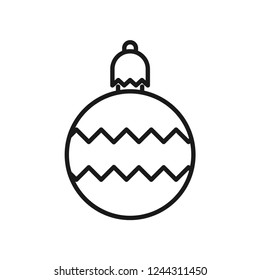 Christmas ball icon.Bauble vector icon. filled flat sign for mobile concept and web design. Christmas ball simple solid icon. Symbol, logo illustration. Pixel perfect vector graphics
