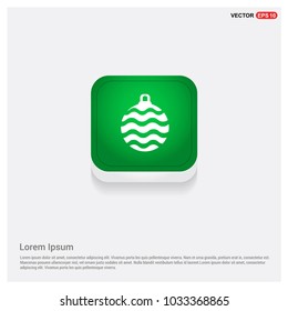Christmas Ball IconGreen Web Button