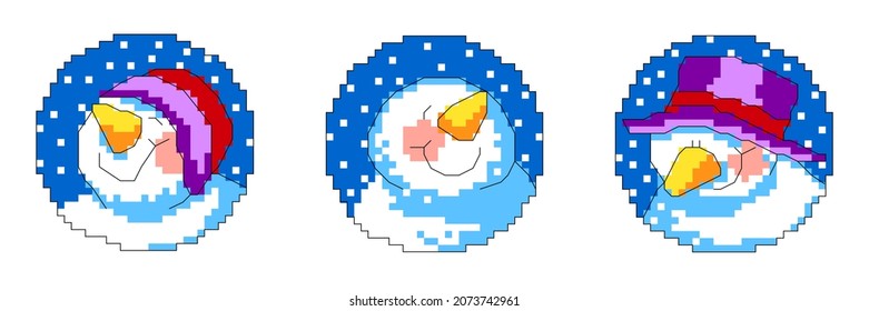 Christmas ball with the image of a Snowman. Holiday, New Year, Christmas