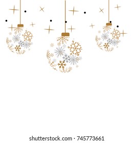 christmas ball isolated background vector illustration vintage