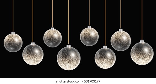 Christmas ball isolated. Happy holidays background. New years eve celebration. Vector abstract design. 
