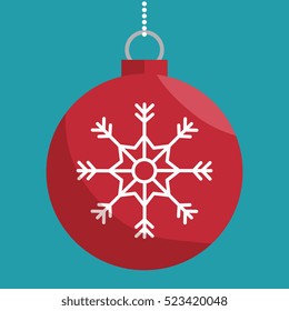 christmas ball isolated icon