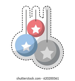 christmas ball isolated icon