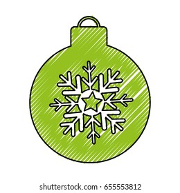 christmas ball isolated icon
