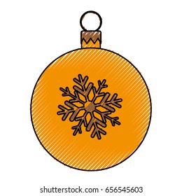 christmas ball isolated icon