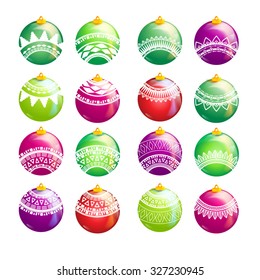  Christmas ball isolated on background