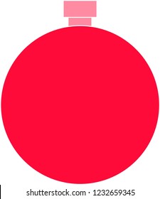 Christmas ball isolated on transparent background. Vector xmas ball