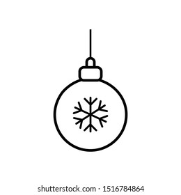 Christmas ball isolated on white background, illustration.