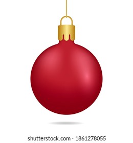 Christmas ball isolated on white background. Christmas season and Happy new year season. Vector illustration