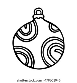 Christmas ball isolated on white background