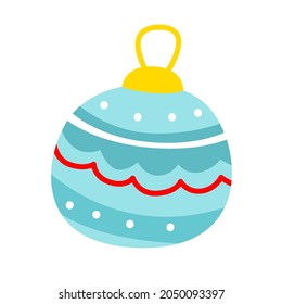 Christmas ball. Isolated vector illustration.