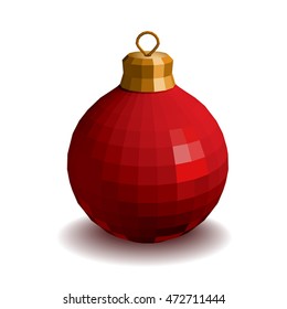 Christmas ball isolated. Vector illustration.