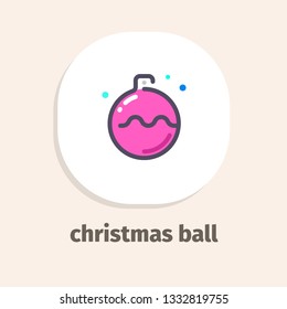 Christmas ball isometric vector illustrations icons for web and mobile applications