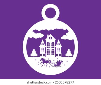 Christmas ball laser cut design