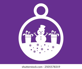 Christmas ball laser cut design