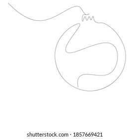 Christmas ball line drawing. Vector illustration - Shutterstock ID 1857669421