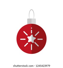 Christmas ball line icon