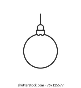 Christmas ball line icon