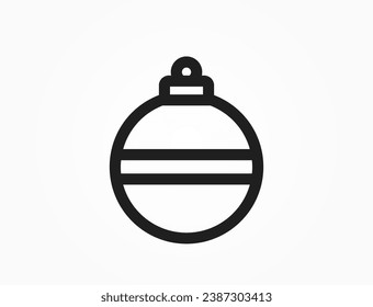 Christmas ball line icon. isolated vector image for Christmas, New Year and winter design