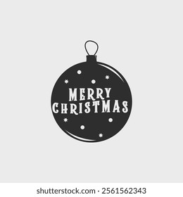 christmas ball logo vintage vector illustration template icon graphic design