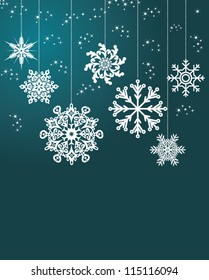 christmas ball made by snowflakes
