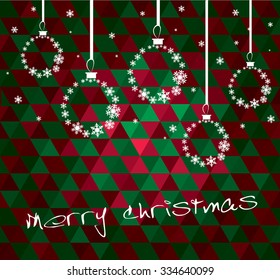 Christmas ball made from snowflakes