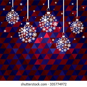 Christmas ball made from snowflakes