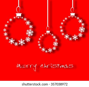 Christmas ball made from snowflakes