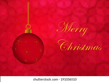 Christmas ball on abstract background