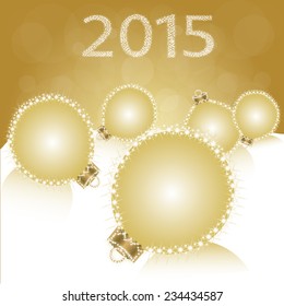 Christmas ball on abstract light background. Vector