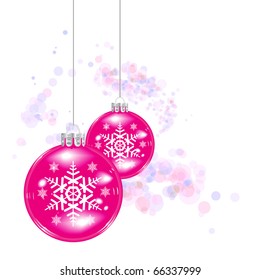 Christmas ball on abstract lights background