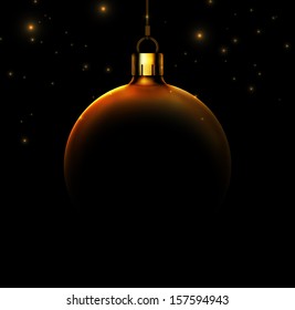 Christmas Ball On Black Background, Eps 10