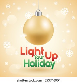 Christmas Ball On Festive Background : Vector Illustration