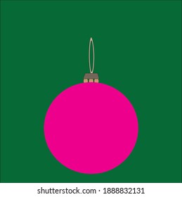Christmas ball on a green background