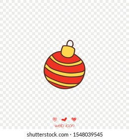 Christmas ball on an isolated background. Vector graphics.