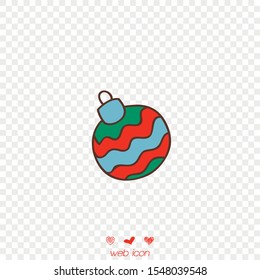 Christmas ball on an isolated background. Vector graphics.