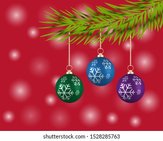 Christmas ball on christmas tree